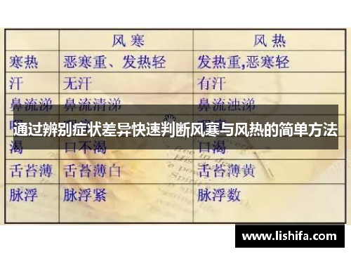 通过辨别症状差异快速判断风寒与风热的简单方法